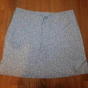 Grey Floral Mini Skirt